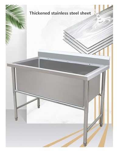 JINMLBO Banheira de cachorro grande para casa, banheira profissional de aço inoxidável para cuidados