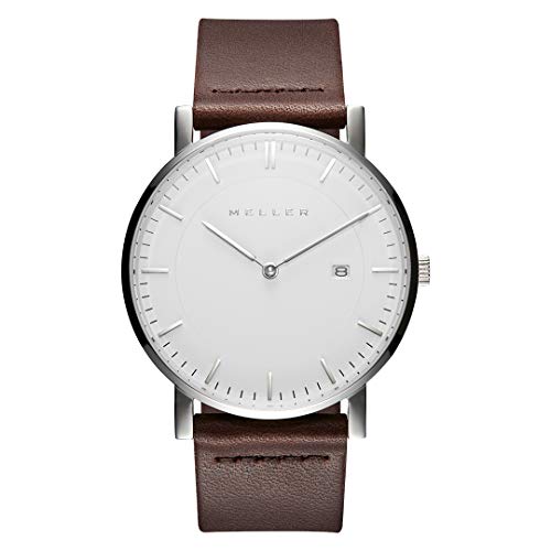 Preisvergleich Produktbild Meller Unisex Erwachsene Analog Quarz Uhr mit Leder Armband 1B-1BROWN1