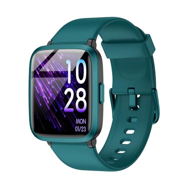 Stiive Fitness Tracker, Smart Watch for Men Women, Activity Fitness Watch with Heart Rate Monitor, Pedometer, Sleep Monitor, 50 Meters Waterproof Step Tracker Compatible with iOS & Android Phones