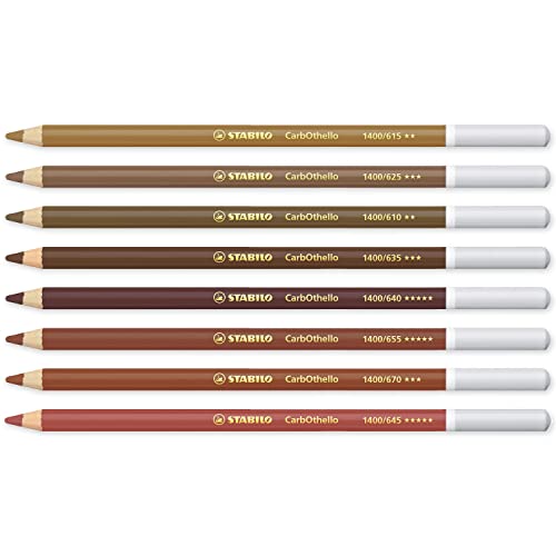 STABILO Lápices de colores pasteles pack 8 tonos marrones miniatura 1