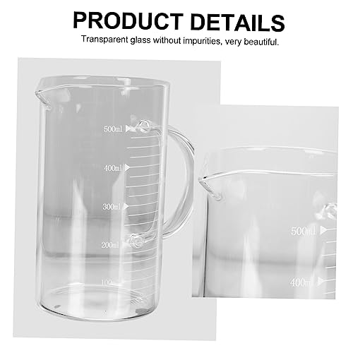 Vaso de vidrio resistente al calor con marcas de medida para cocina 5