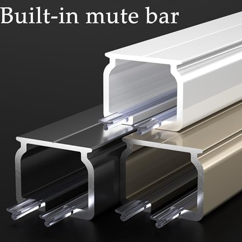 Heavy Duty Adjustable Curtain Track Kit for Ceiling or Wall Mount, 3ft-6ft, Easy Cut-to-Size, Compatible with Grommet & Pinch Pleated Curtains, White