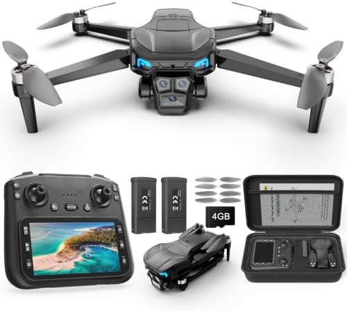 Drone with Camera for Adults 4K, GPS Drone with 4.5" Screen Contr...