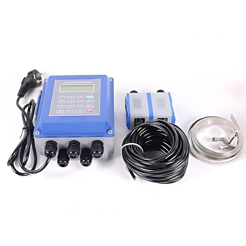 Ultrasonic Flow Meter - Non-Invasive Clamp-On Sensor for Water, Oil & Sewage - Battery Powered, Easy Installation, Temperature Range 30 to 90 °C, Dn15 to Dn6000mm