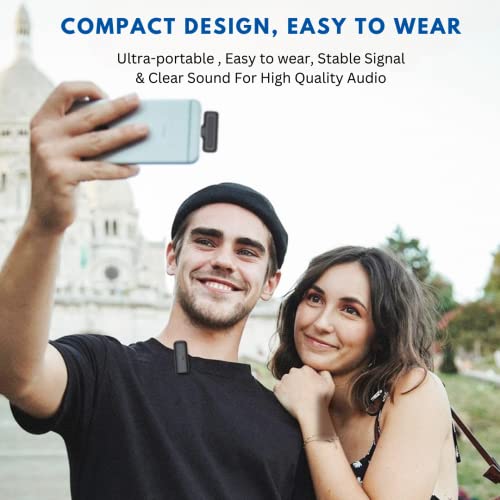 Image of MMAK Wireless Mic with Charging Case, Noise Reduction Mic for Video Recording, YouTube, Facebook, Live Stream (Dual Universal)