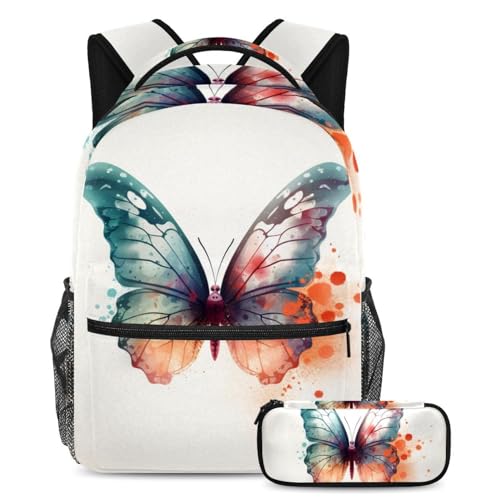 Ensemble de cartables de qualité supérieure à motif papillon vintage et durable
