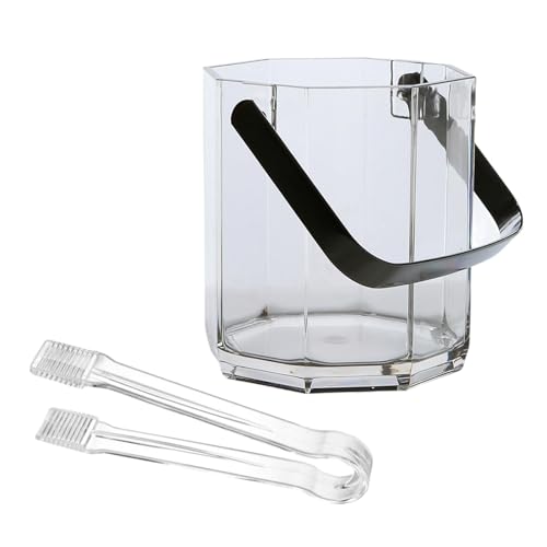 PETSOLA Cubo de Hielo con Asa Cesta de Hielo Redonda Tubo de Almacenamiento para Bebidas Soporte de Hielo Pequeño Material Fácil de Limpiar Adecuado para