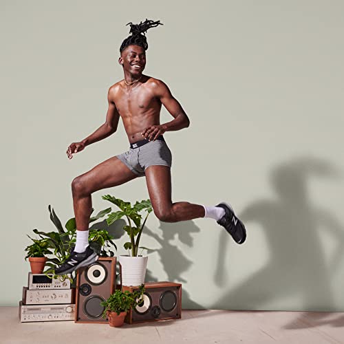 Saxx Men's Underwear – Vibe Super Soft Trunk Briefs With Built-In Pouch Support, Underwear For Men, Pack Of 3, Black/Grey/Navy, Medium #TOP3