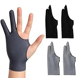 4 pezzi guanto da disegno Drawing Glove, guanto artista a 2 dita per tablet e superfici di disegno digitali, riduce attrito e impronte, per …