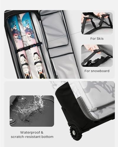 AUROTIER Padded Snowboard Bag with Wheels