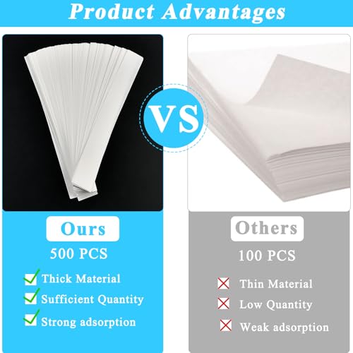 Image of 500 Pcs Chromatography Paper Strips, 6.3 x 0.79 inch Experiments Filter Papers, Laboratory Cleaning Paper for Chemistry, Laboratory, Classroom, Pigment Separation and Experiments