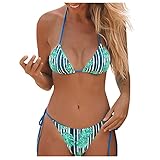 MINIKIMI Sportliche Zweiteilige Badeanzüge 2 Stück Badeanzug BH Und Innenbekleidung Badeanzug Frauen 2 Stück Bedruckte Herren Badehose Hallo Nacken Badeanzug Männer Bikini XSmall 50er Jahre Badeanzug