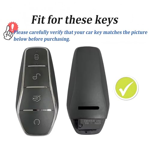 Coque de clé BYD antichoc en TPU rouge pour éviter les rayures de télécommande