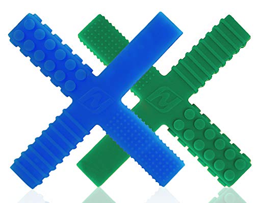 Sensory Chew Toys for Autistic Children with Autism, ADHD, SPD, Oral Motor Needs - Tough Hardness Teething Chewy Tubes with 4 Unique Textures (2 Pack)