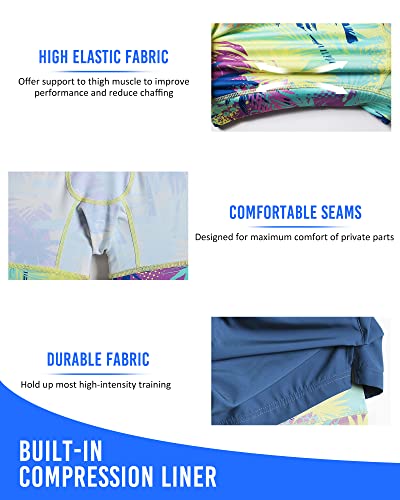 Image of maamgic Mens 5 inch Gym Running Shorts for Men 2 in 1 Quick Dry Workout Athletic Shorts