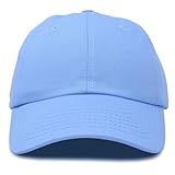DALIX Baseball Cap Dad Hat Plain Men Women Cotton Adjustable Blank in Light Blue
