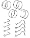 FIBO STEEL 16 Pcs 20G Nose Rings Hoops Stainless Steel Screw Stud Rings Piercing Jewelry CZ Inlaid Silver-tone