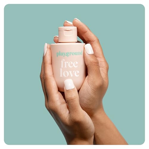 Image of Playground Free Love Natural Water-Based Personal Lubricant | Ashwagandha Lube Safe for Women, Men, Couples, Vegan Goat Weed Love Blend, Glycerin Free, Unscented, 3.7 Fl. Oz.
