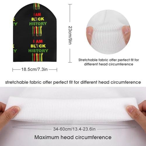 I Am Black History Month Kids Beanie Hat for for Girls Boys Children Cap Winter Knitted Chemo Cancer Headwear Accessories Gifts Decoration2