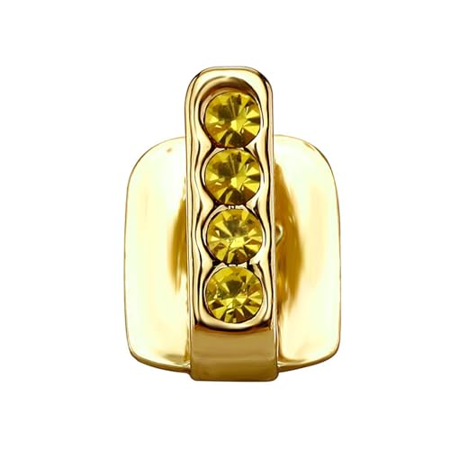 Fashion Hip Hop Vertical Tooth Grillzs Jewelry Modern Zircon Caps Elegant Covers for Hip Hop Culture Fan Copper Tooth Caps