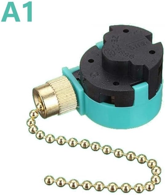 Compatible For Zing ZE-268S6 Ceiling Fan Switch 3 Speed 4 Wire Pull Chain Control Replacement(A1)