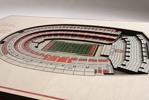 Youthefan Ncaa Ohio State Buckeyes 5-Layer Stadiumview 3D Wall Art - Ohio Stadium #TOP2