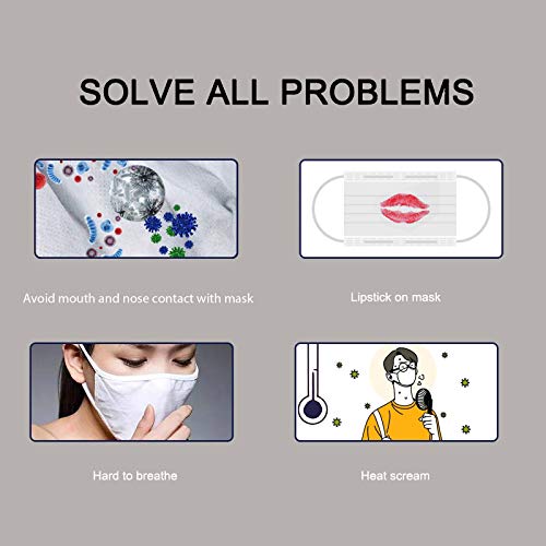 3D Mask Bracket, Silicone Mask Inner Support Frame for Lipstick Protection Reusable Washable Soft Comfortable Face Mask Cool Bracket (10PCS) - Thumbnail 2