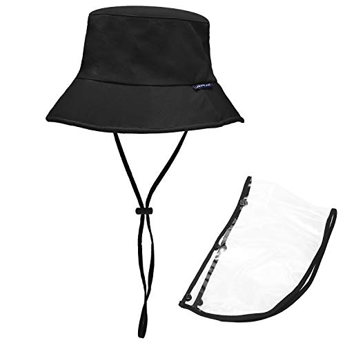 Boné Exterior, Andoer Chapéu protetor com escudo removível transparente facial homens mulheres chapé