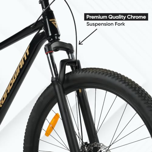 Image of ROADGIANT || BLACKGOLD-27.5T||21 Speed Shimano|| Premium Steel Frame||14+ Age ||Chrome Suspension|| Dual DISC ||Z Black