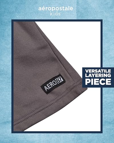 Image of AEROPOSTALE Boys Athletic Shorts Set - 3 Piece Performance Short Sleeve Graphic Boys T Shirts & Fleece Shorts (Size: 8-12)