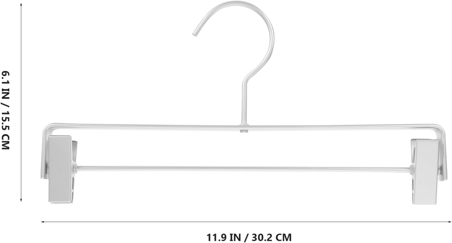 Metal Pants Hangers with Clips, Aluminum Alloy Space Saving