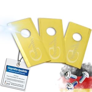 Genisys Titan Ersatz Messer Klingen kompatibel mit Scheppach RoboCut und Practixx PX-RRM Mähroboter - LongLife - 1-Loch bruchsicher [DIN EN 50636 geprüft] : 30