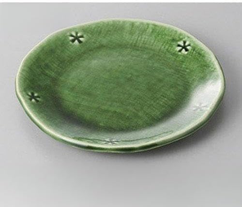 セトモノホンポ(Setomonohonpo) Set of 3 Inka Oribe Inhana Round Dishes [5.1 inches (13 cm) Earth] [Ryotei Ryokan Japanese Tableware Restaurant Commercial Utensils Tableware]