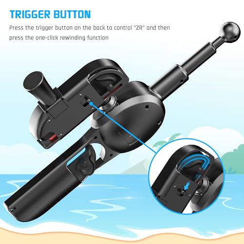 FANPL Fishing Rod for Nintendo Switch 2 Joy Con, Fishing Game Handle Controller Grip Accessories for Switch Legendary Fishing & Fishing Star World Tour & Bass Pro Shops, Enhance Gaming Experience by FANPL - Image 3