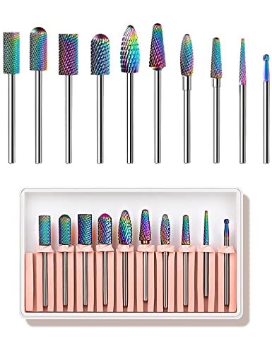 Forets à ongles de 3/32" anti-échauffement pour dépose rapide de faux ongles en acrylique
