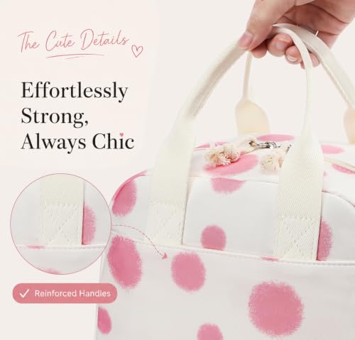Image of LOVELYWIND Lunch Box for Women Cute Lunch Bags for Women Lunch Tote Bags Reusable Insulated Lunch Box Large Capacity Reusable Insulated Cooler for Work or Travel Gifts or Beach