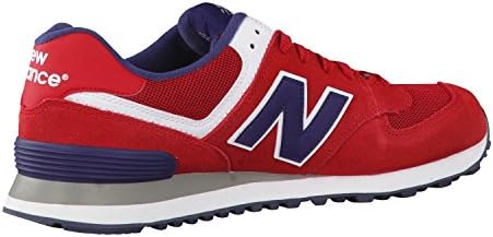 New Balance Unisex 574 V2 Lace-Up Sneaker,Red/Navy,Men 7.5 / Women 9 — view 8
