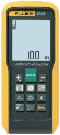 Fluke 424D Laser Distance Meter, II Class, 100m Range, +/-1mm Accuracy by Fluke Corporation