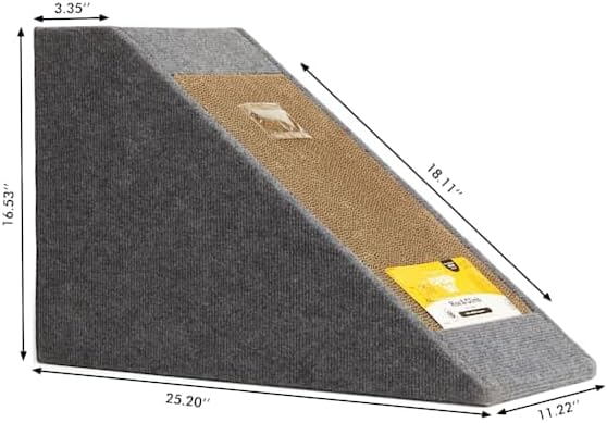 review EveryYay Rise & Climb Ramp with Refillable Double Cat Scratcher, 16.5