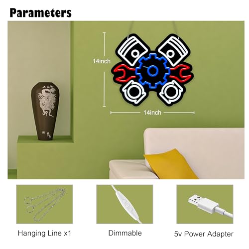 Image of Car Repair Neon Sign Night light for Bar Club Bedroom Hotel Pub Cafe Wedding Birthday Party Gifts
