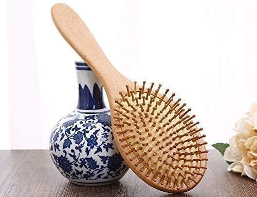 Image of Mart Wooden hair brush for Women & Men - Bamboo wooden Paddle hair brush for men women Curly hair - Bamboo Wooden brush for hair growth with flat paddle brush comb