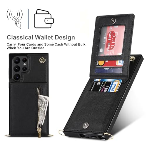 Étui compatible Samsung S23 avec fermeture éclair et sangle rose - 6