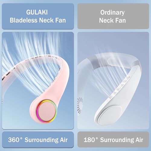 Ventilador de cuello con 64 luces frías regulable y portátil de alta autonomía 8