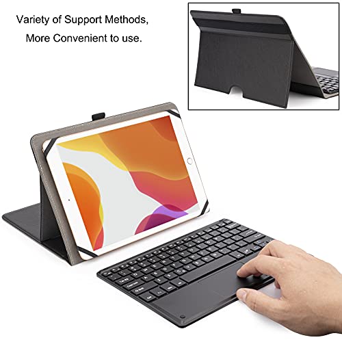 Tzyyy Universal Keyboard Case For 9-11 Inch Tablet, Durable Pu Leather Cover With Detachable Magnetic Keyboard And Adjustable Silica-Gel Fixing Band #TOP3