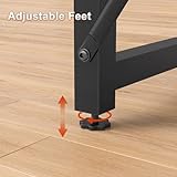 JUMMICO Computer Desk Table Workstation 80 x 50 x 75 cm for Office Living Room Bedroom Simple Assembly Industrial Design Black Desk Metal Frame,Rustic Brown - Image 8