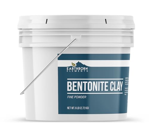 Earthborn Elements Bentonite Clay Powder, 1 Gallon Bucket, Pure Sodium Bentonite, Home Spa