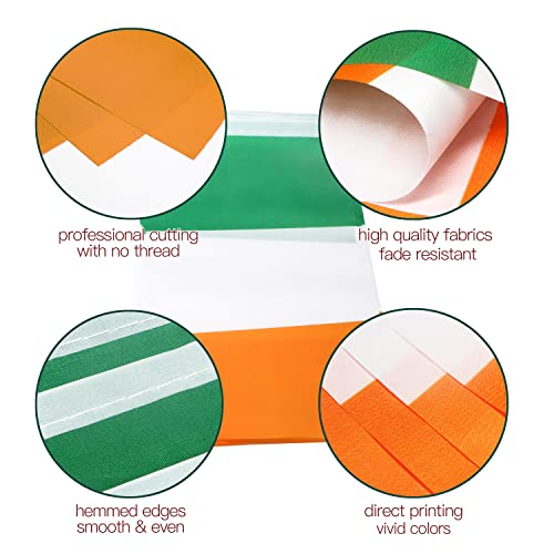 Image of Anley Ireland String Flag Pennant Flags, Patriotic Events 17th of March Saint Patrick's Day National Day Decoration Sports Bars - 33 Feet 38 Flags