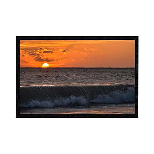 VERO HOME 11428 Fußmatte | Motiv Reisen Wellen vor Borkum | Für Ihren Eingangs-Bereich | Maße: 60...