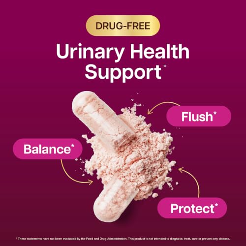 Image of D Mannose with Cranberry, Drug-Free Urinary Tract Health Support, Vegan | Evidence-Based DMannose 1300mg for Urinary & Bladder Health for Women, D Mannose Supplements for Women & Men, 60 Capsules