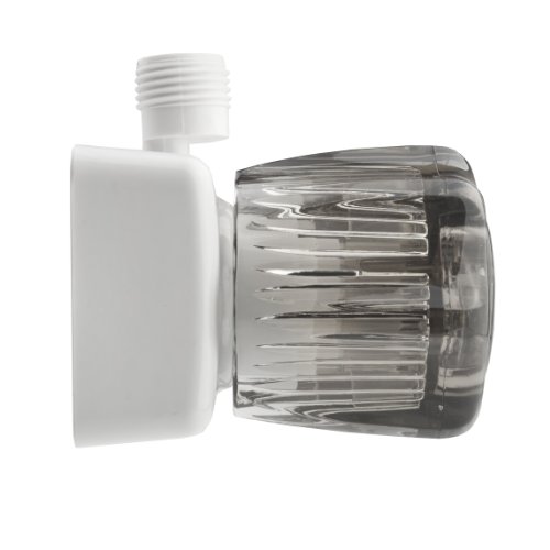 Image of Dura Faucet DF-SA100S-WT RV /Motorhome /Trailer Shower Faucet Valve Diverter with Smoked Acrylic Knobs (White)